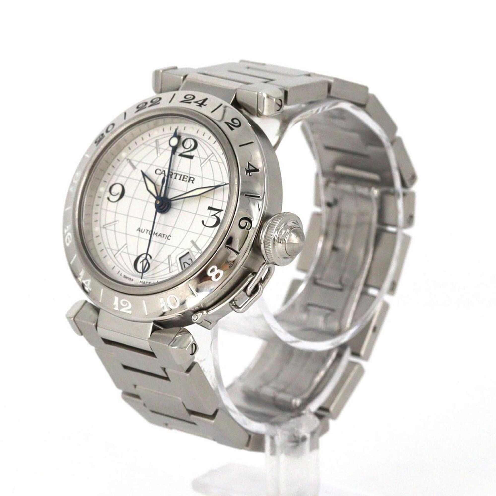 Cartier Pasha C GMT W31078M7 Stainless Steel Automatic Watch — Very Good