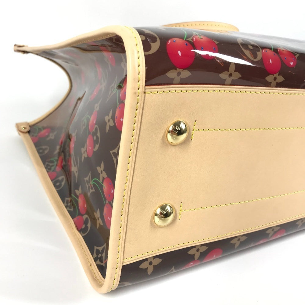 LOUIS VUITTON M14306 LV x TM Monogram On the Go GM by Takashi Murakami, Women's Brown Leather Shoulder Bag, Like New — Like New