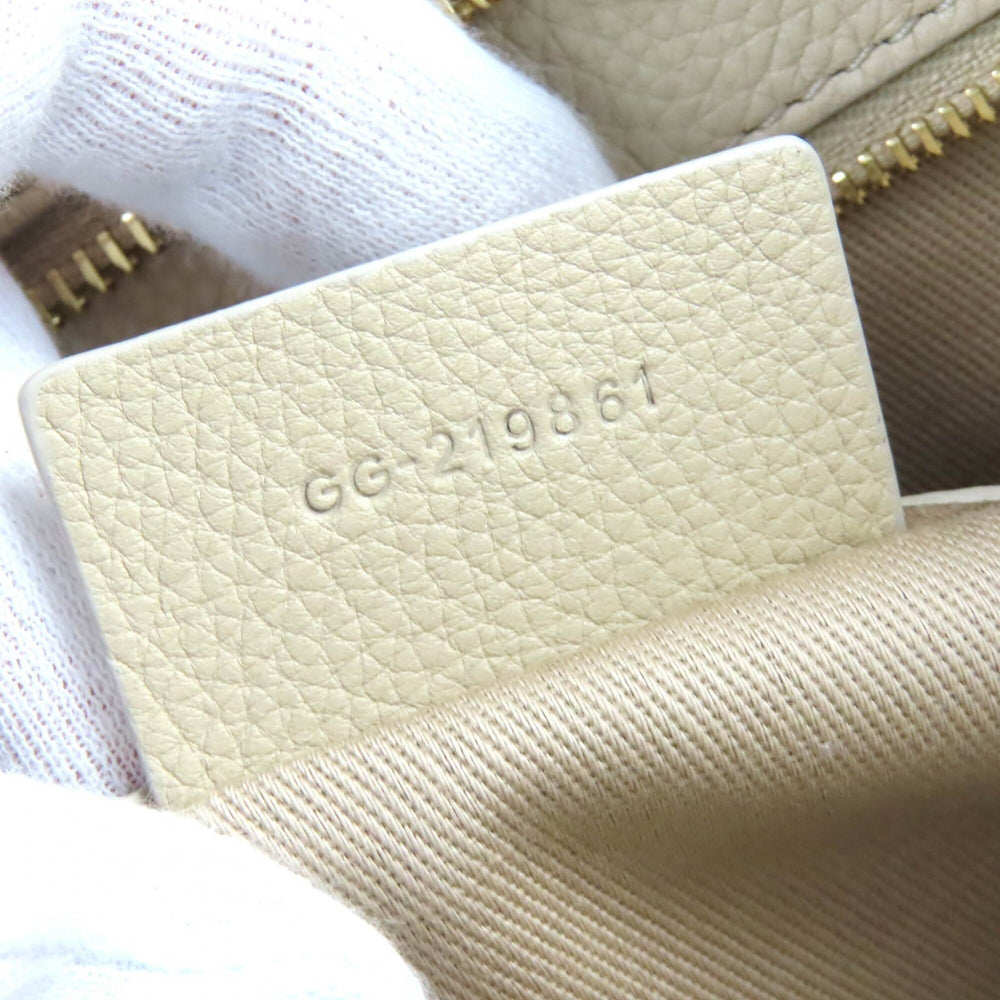 Salvatore Ferragamo FERRAGAMO 219861 Tote Bag M Calf Leather with Clochette, Can be Carried on Shoulder, Light Beige, Comes Dust Bag, Made in Italy, Women's — Like New