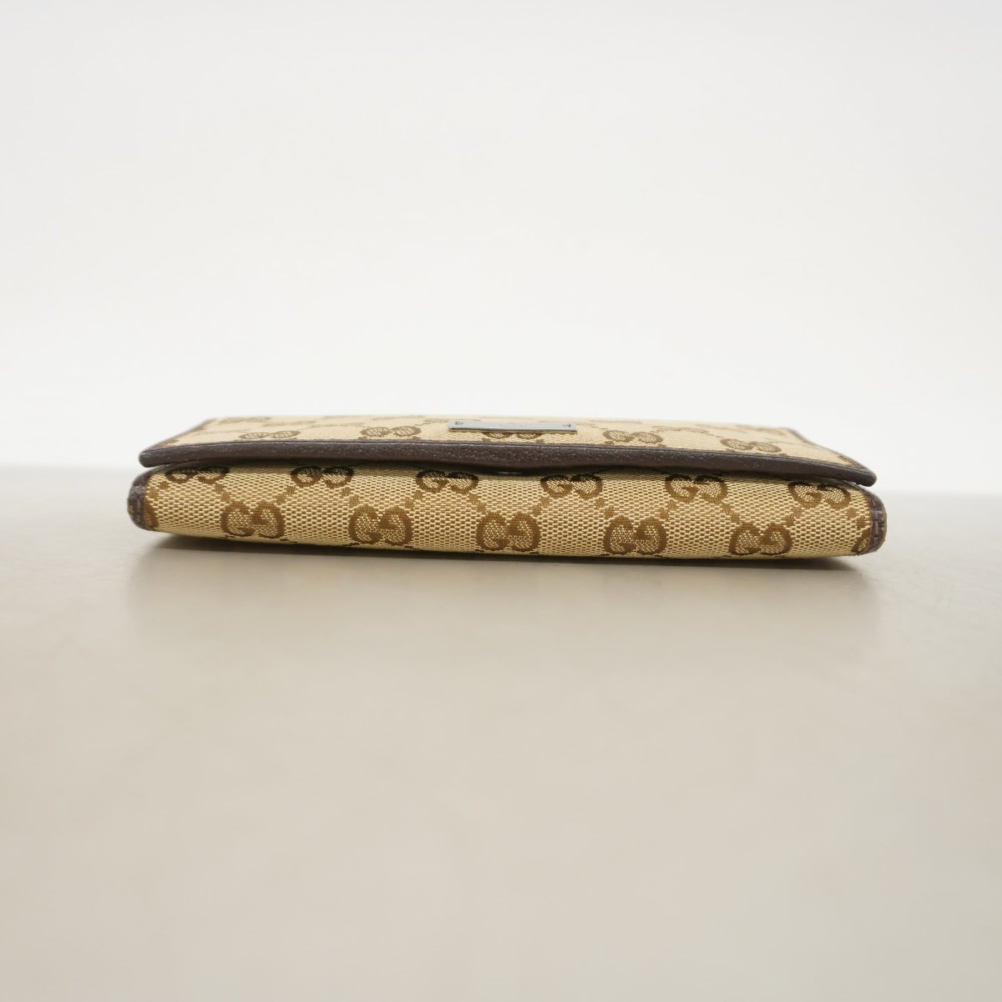 Gucci GG Canvas Long Wallet 244946 Brown Women's