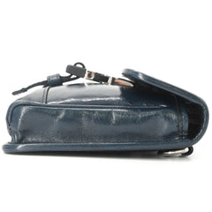 PRADA Softlook Leather Shoulder Bag/Body Bag, Tessuto, Navy — Like New