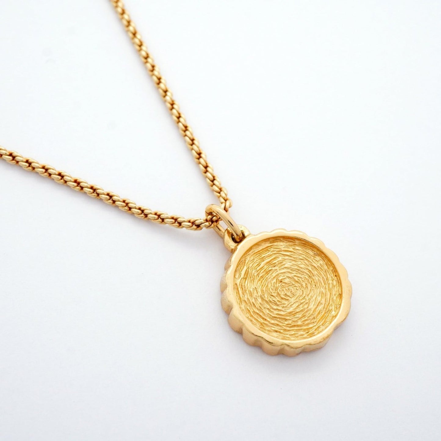 Christian Dior Necklace Circle GP Plated Gold for Women