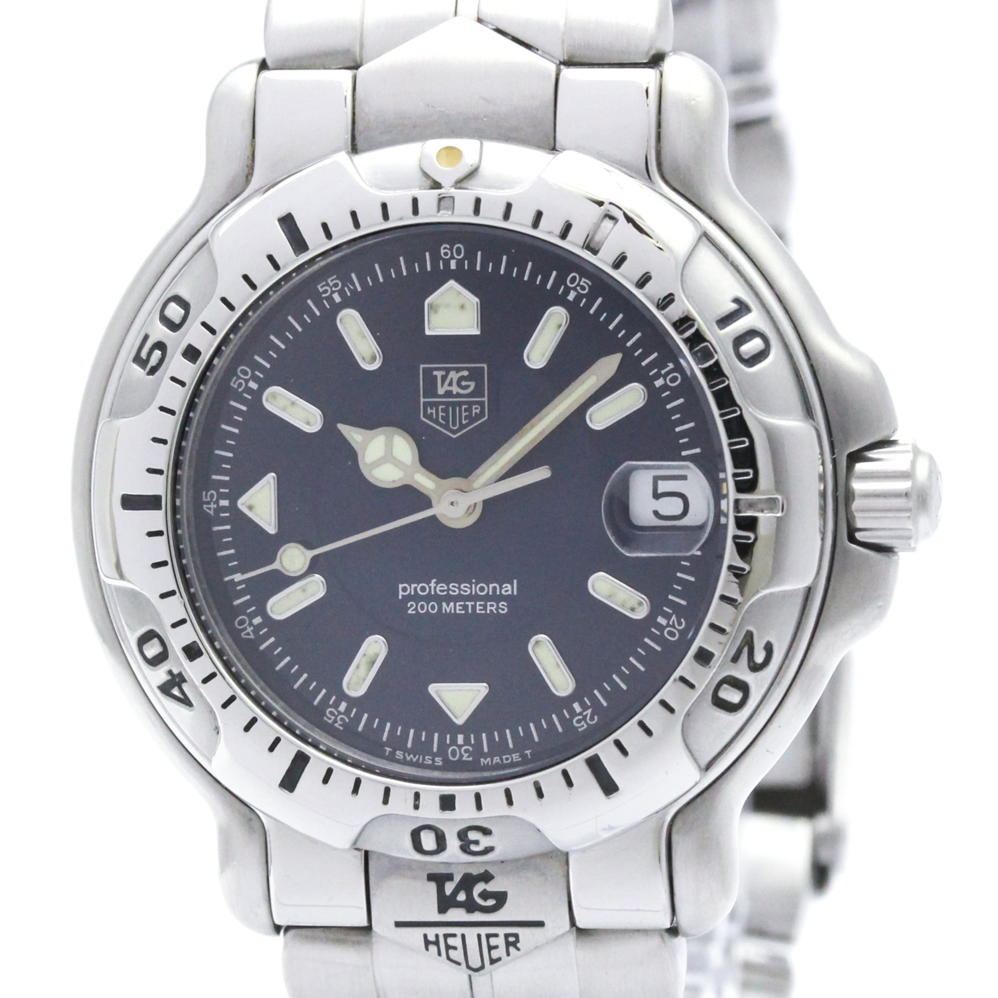 TAG HEUER 6000 Professional Quartz Mind Size Watch WH1215 Polished — Very Good