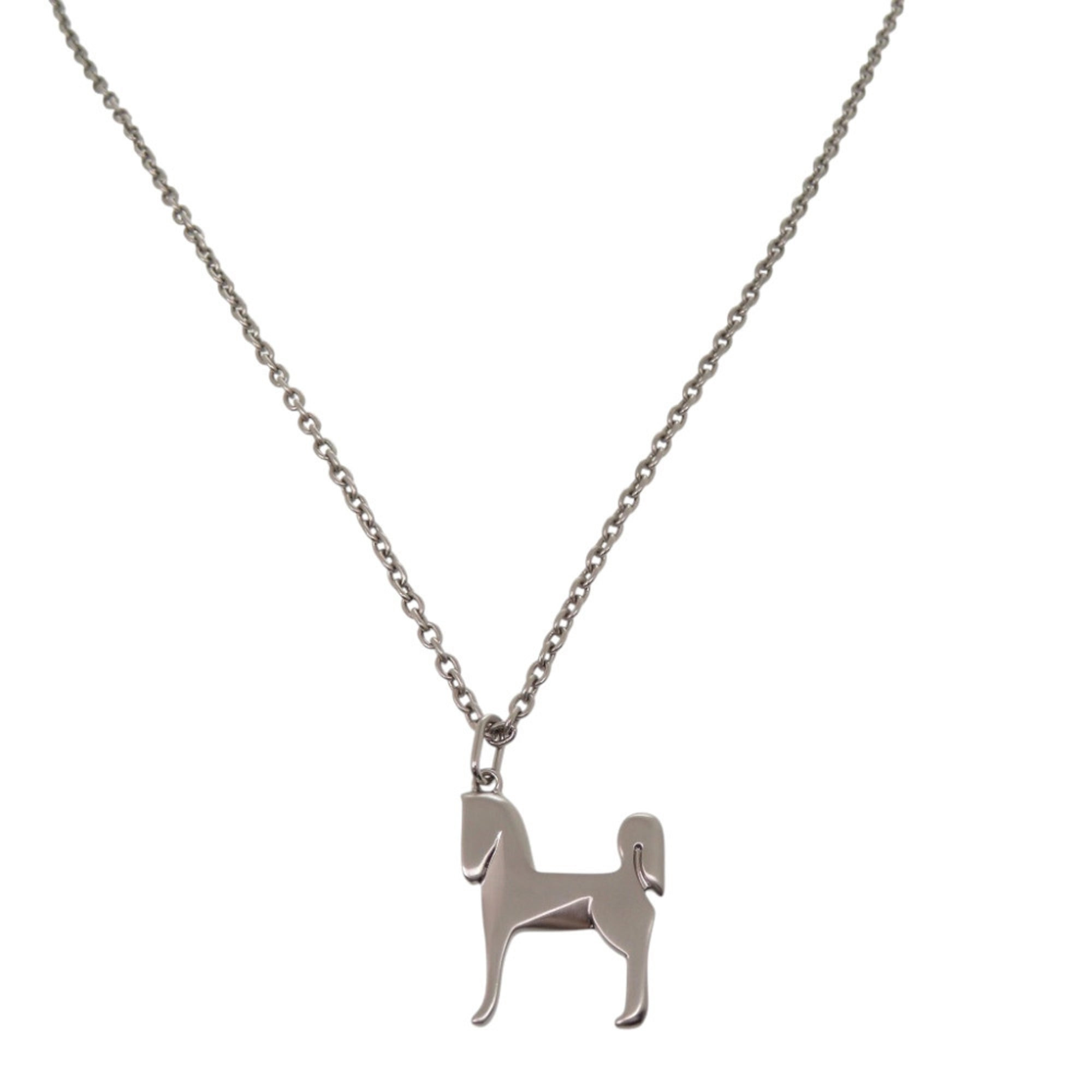 Hermes Panache Necklace, Metal, Silver, 0304, HERMES, Men's — New - Store Return