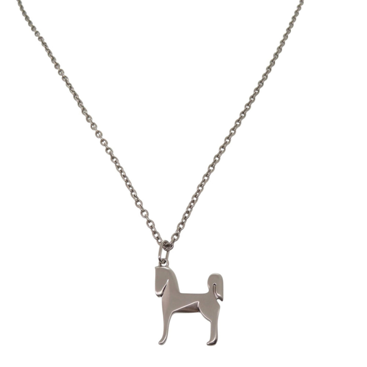 Hermes Panache Necklace, Metal, Silver, 0304, HERMES, Men's — New - Store Return