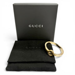 GUCCI Interlocking G Rhinestone Blondie Bangle Bracelet, Gold, Size S, Made in Italy, Women's, with Box and Dust Bag — Like New