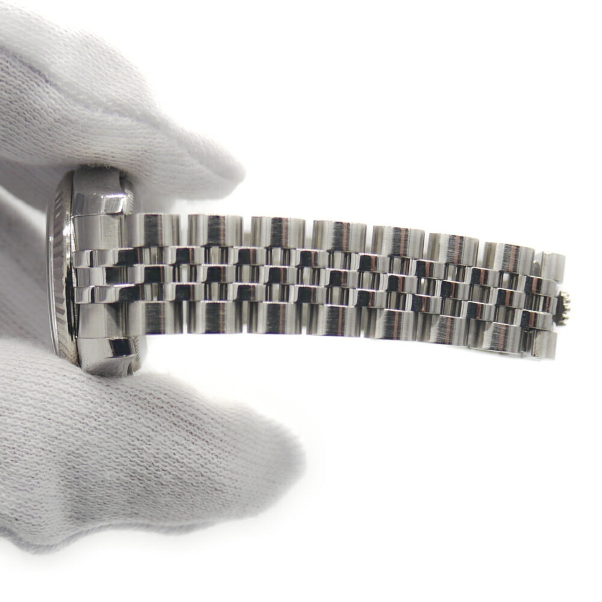 ROLEX Datejust 179174G (D-serial number), Automatic, 10-diamond setting, Computer dial, Ladies' watch — Good