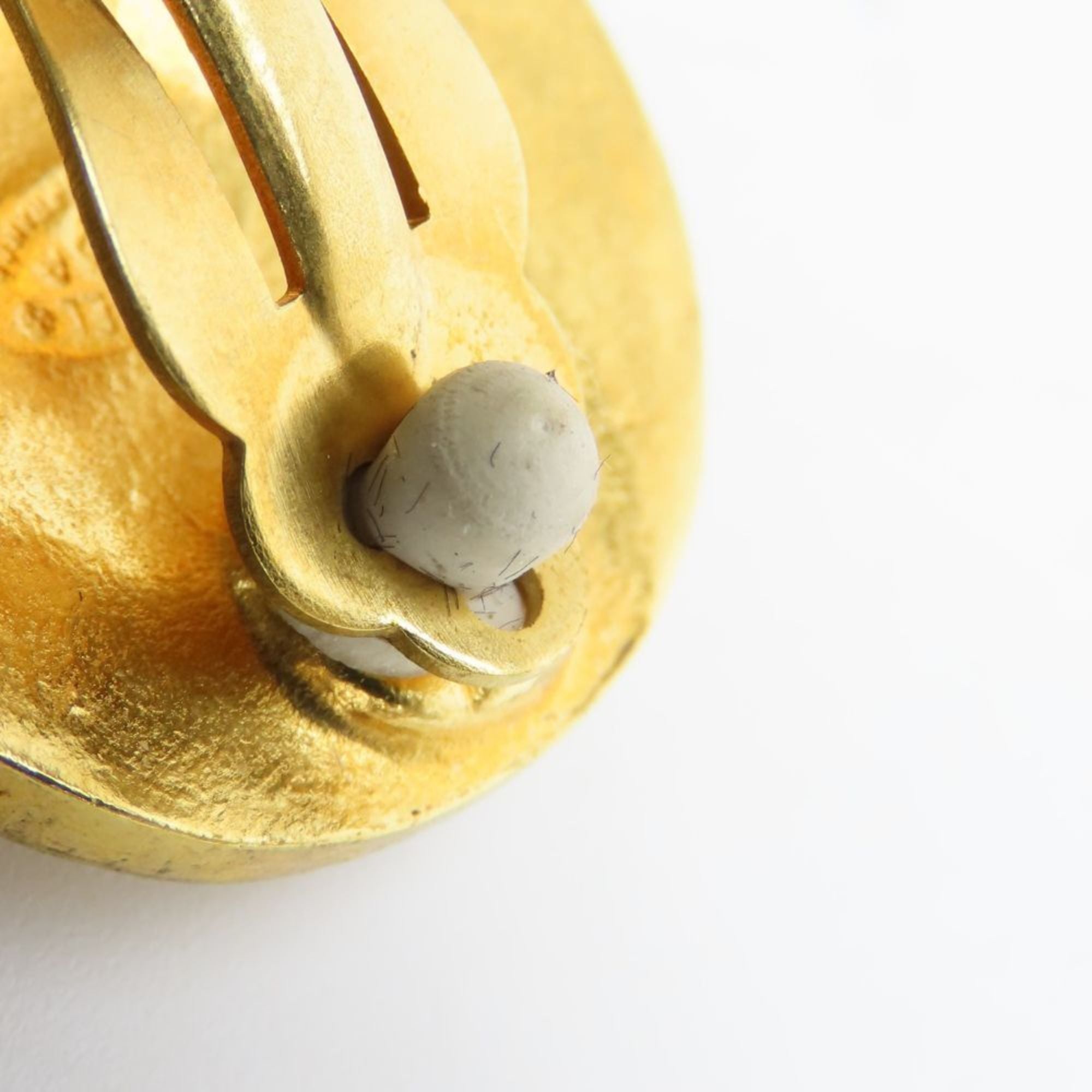 Chanel Coco Mark Metal Earrings, Gold Plated, 94A, Women's, CHANEL