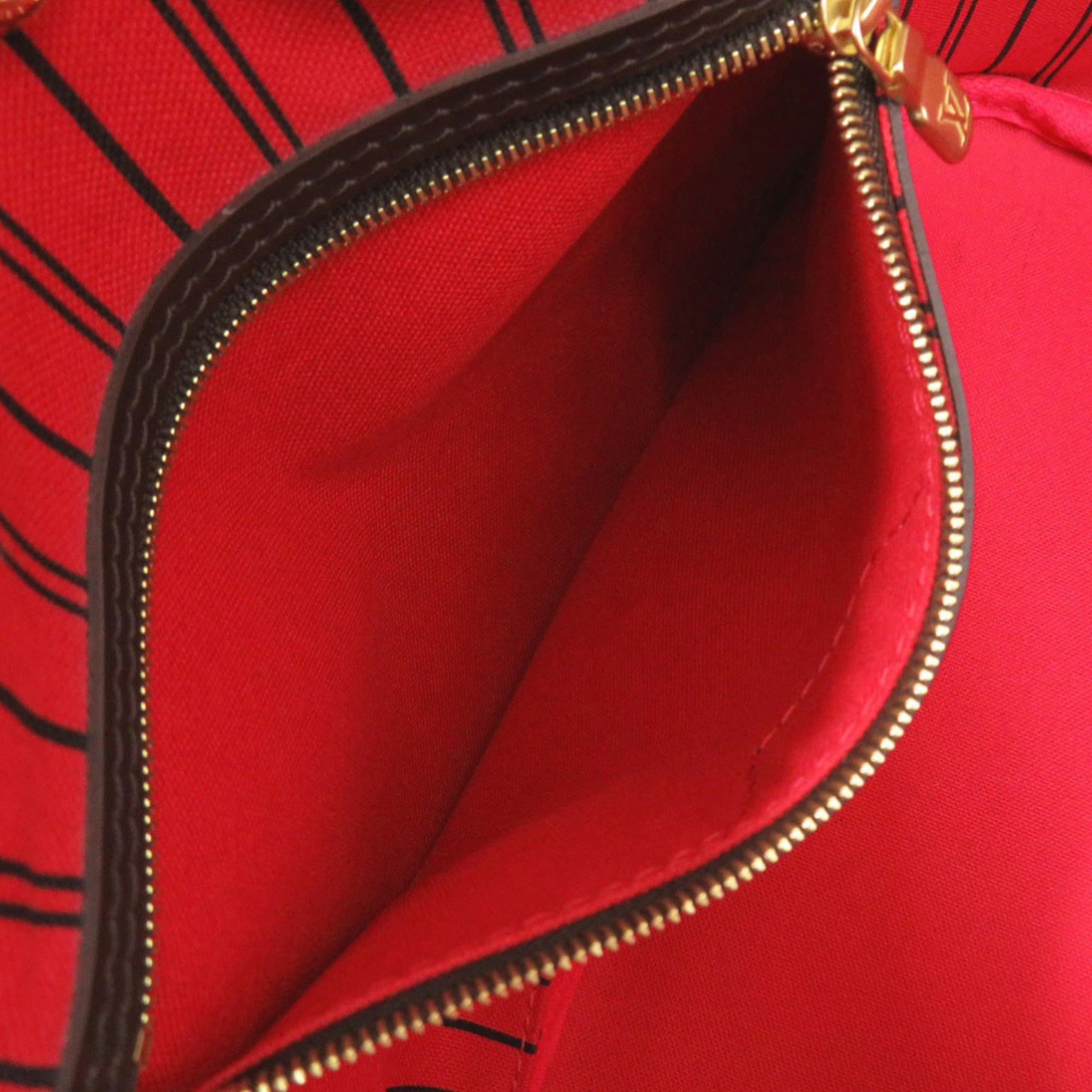 Louis Vuitton Neverfull PM Handbag with Pouch, Damier N41359 Cerise Tote Bag LV 0086 LOUIS VUITTON — Like New