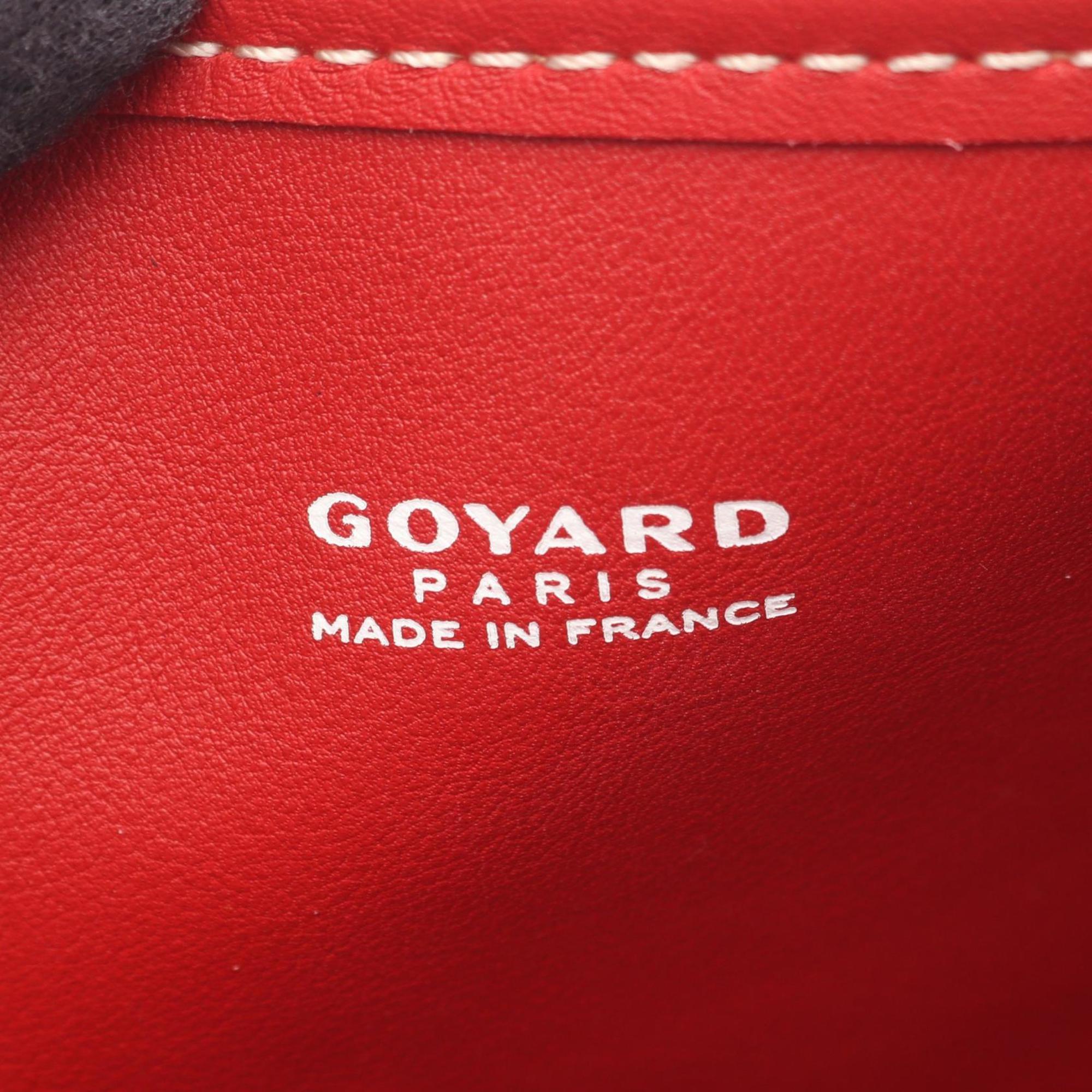 Goyard ANJOU MINI handbag in coated canvas and leather, women's, red multicolored, ANJOUSMINCG02TY02P