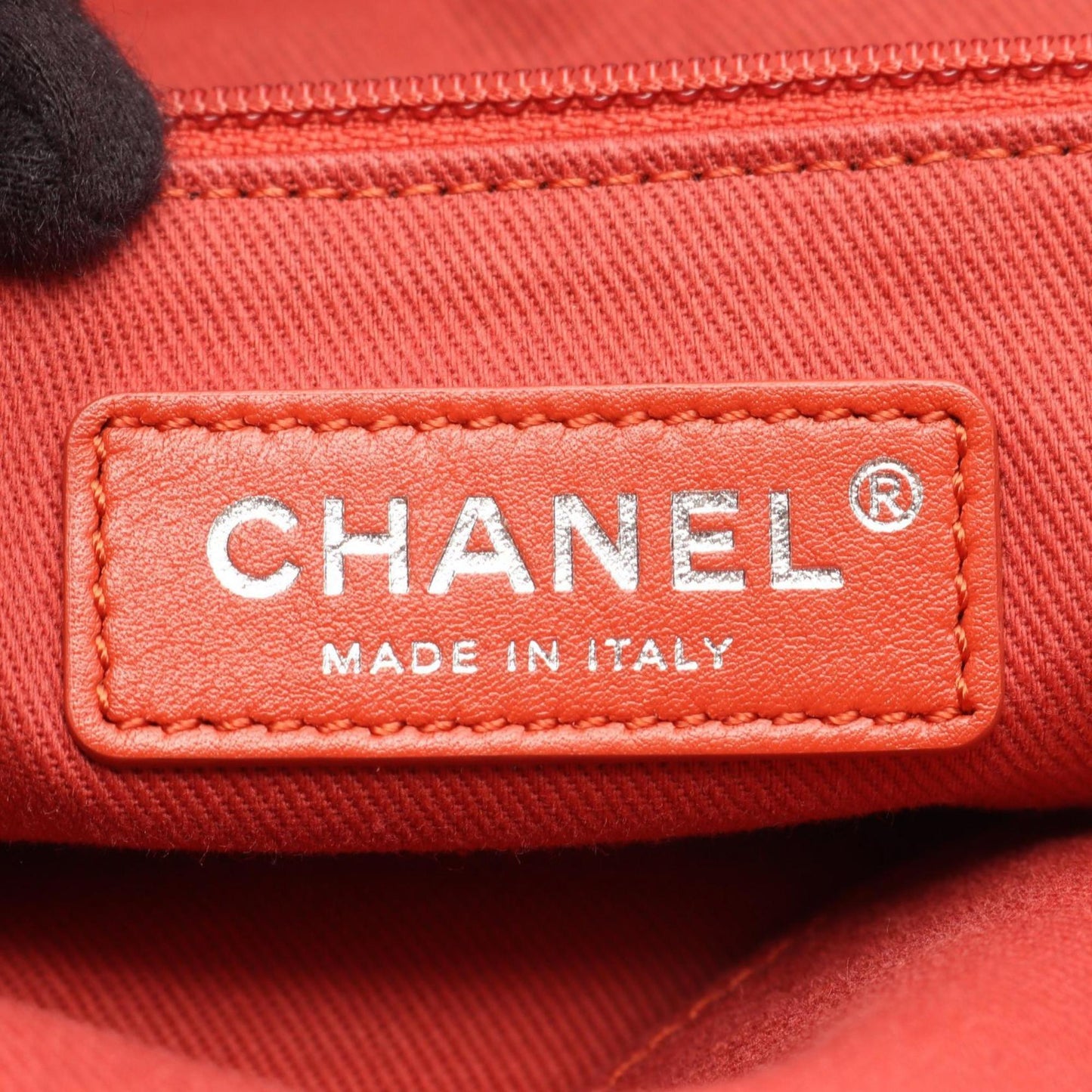 CHANEL Coco Mark Large Shopping Tote Bag, Leather and Fabric, Women's, Red