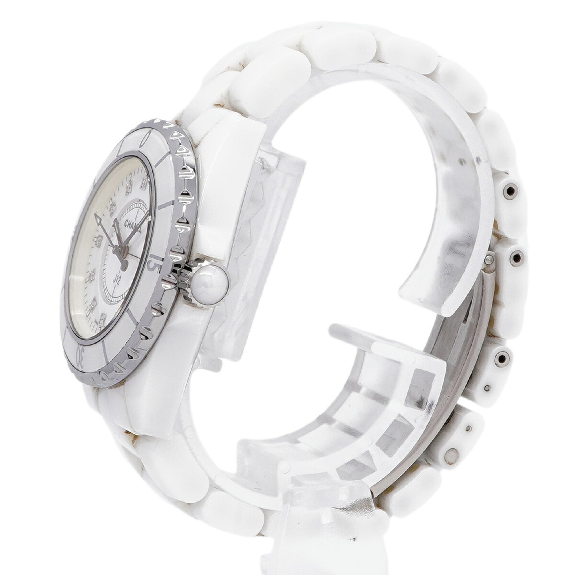 Chanel J12 Diamond H1628 White Dial Women's Watch — Good