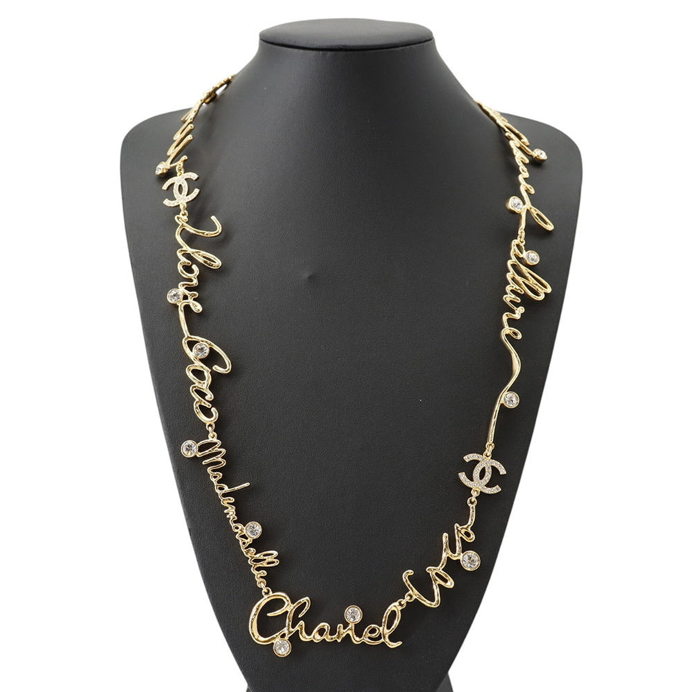 Chanel Necklace I LOVE COCO Coco Mark Rhinestone I24 S ABD430 CHANEL Long NECKLACE — Like New