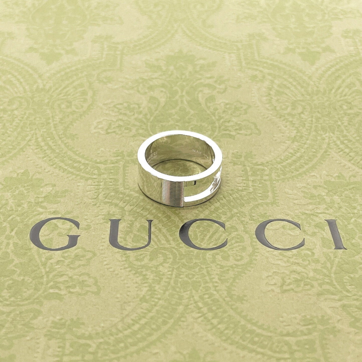 Gucci Branded Cutout G Ring/Ring Silver 925 GUCCI Women's