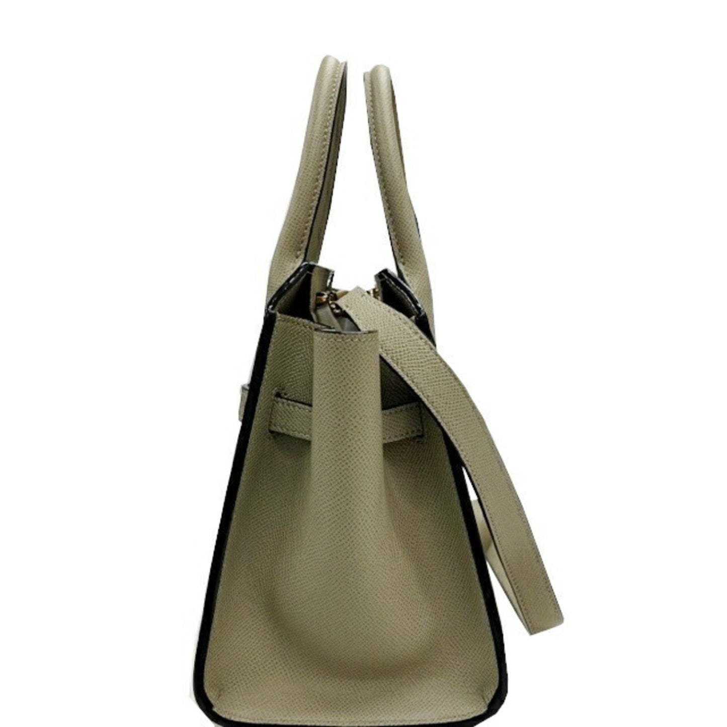 Valextra 2 Handle Milano Bag Mini Soft Calfskin Tundra Green Handbag Shoulder for Women