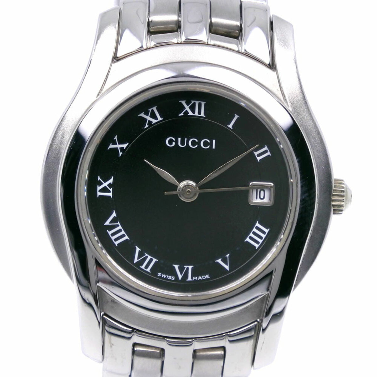 Gucci GUCCI Watch 5500L Stainless Steel Quartz Analog Display Black Dial Women's — Good