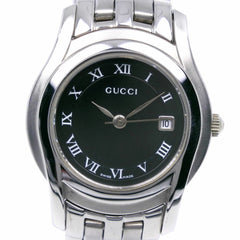 Gucci GUCCI Watch 5500L Stainless Steel Quartz Analog Display Black Dial Women's — Good