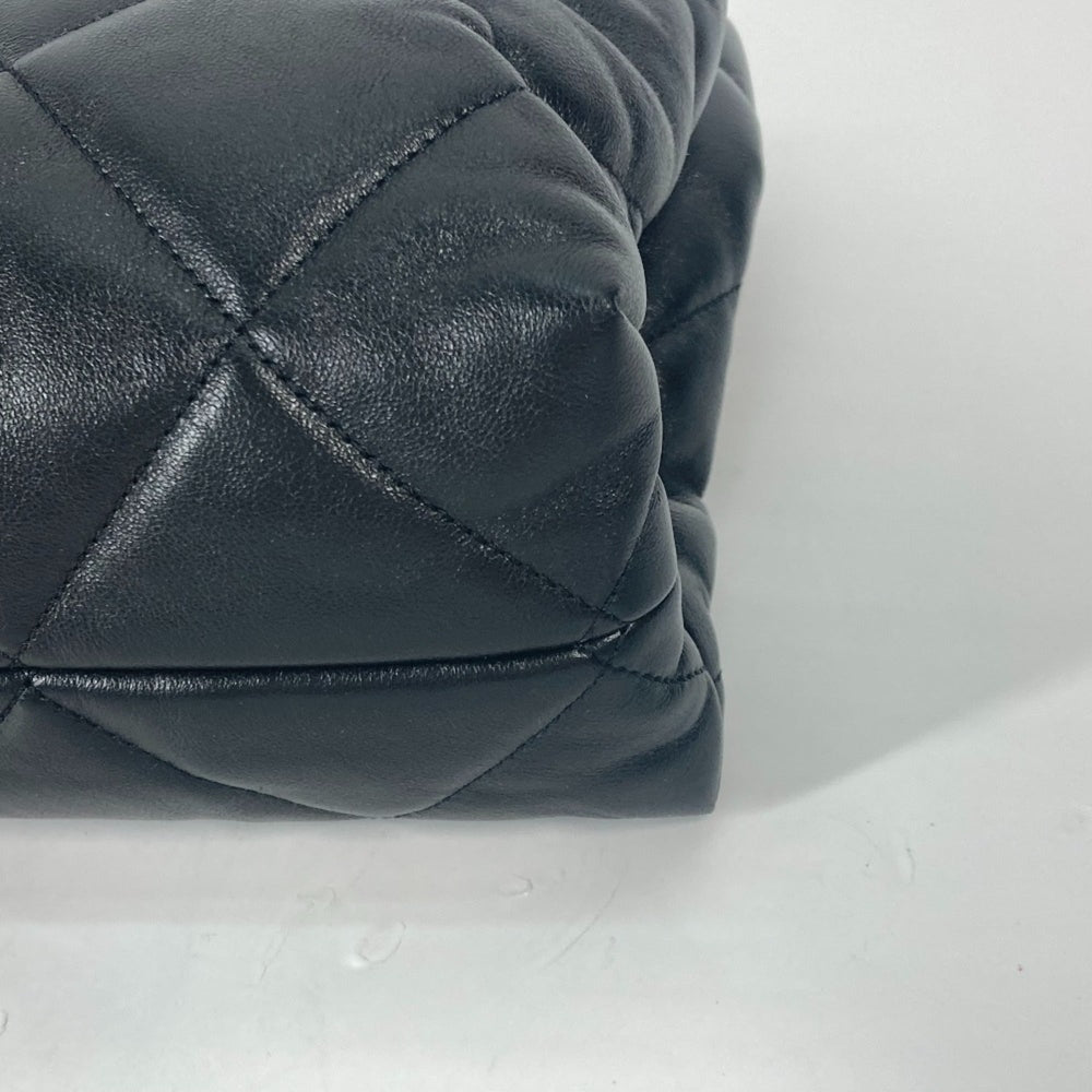 CHANEL AS3502 Chain Bag Quilted Matelasse Small Shopping CC Coco Mark Shoulder Lambskin Women's Black — Like New