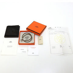 Hermes HERMES Leather Bracelet Glenan Double Tour Etoupe — Like New