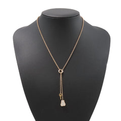 Hermes Kelly Clochette PM Necklace with 104 Diamonds (0.53ct total) in 18K Pink Gold. HERMES pendant, diamond — Like New