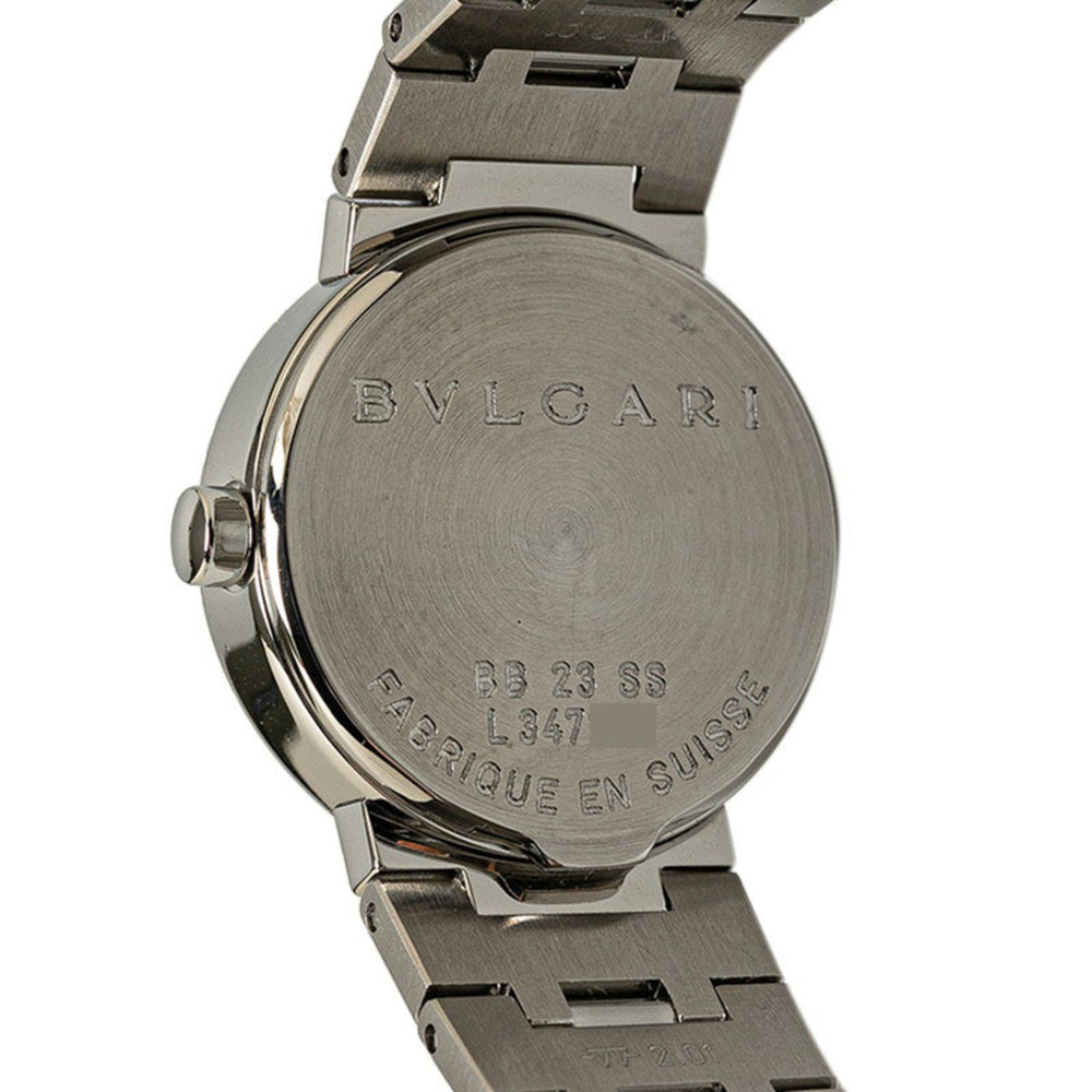 BVLGARI Watch BB23SS Quartz Black Dial Stainless Steel Women's — Very Good