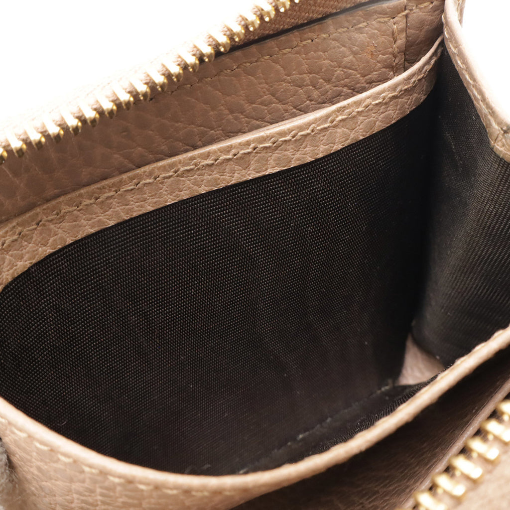 GUCCI GG Marmont Supreme Compact Wallet, L-Shaped, Pink Beige, 658609