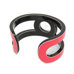 Hermes Variation Lacquer,Wood Bangle Brown,Pink — Like New