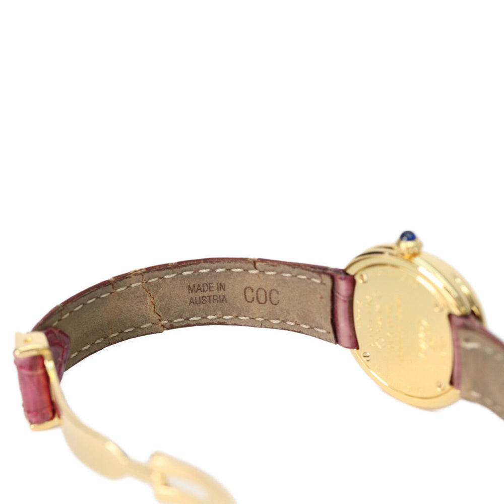 Cartier 925 W1010644 Must Trinity Vermeil SM Side Quartz Watch Gold White Dial Ladies — Very Good