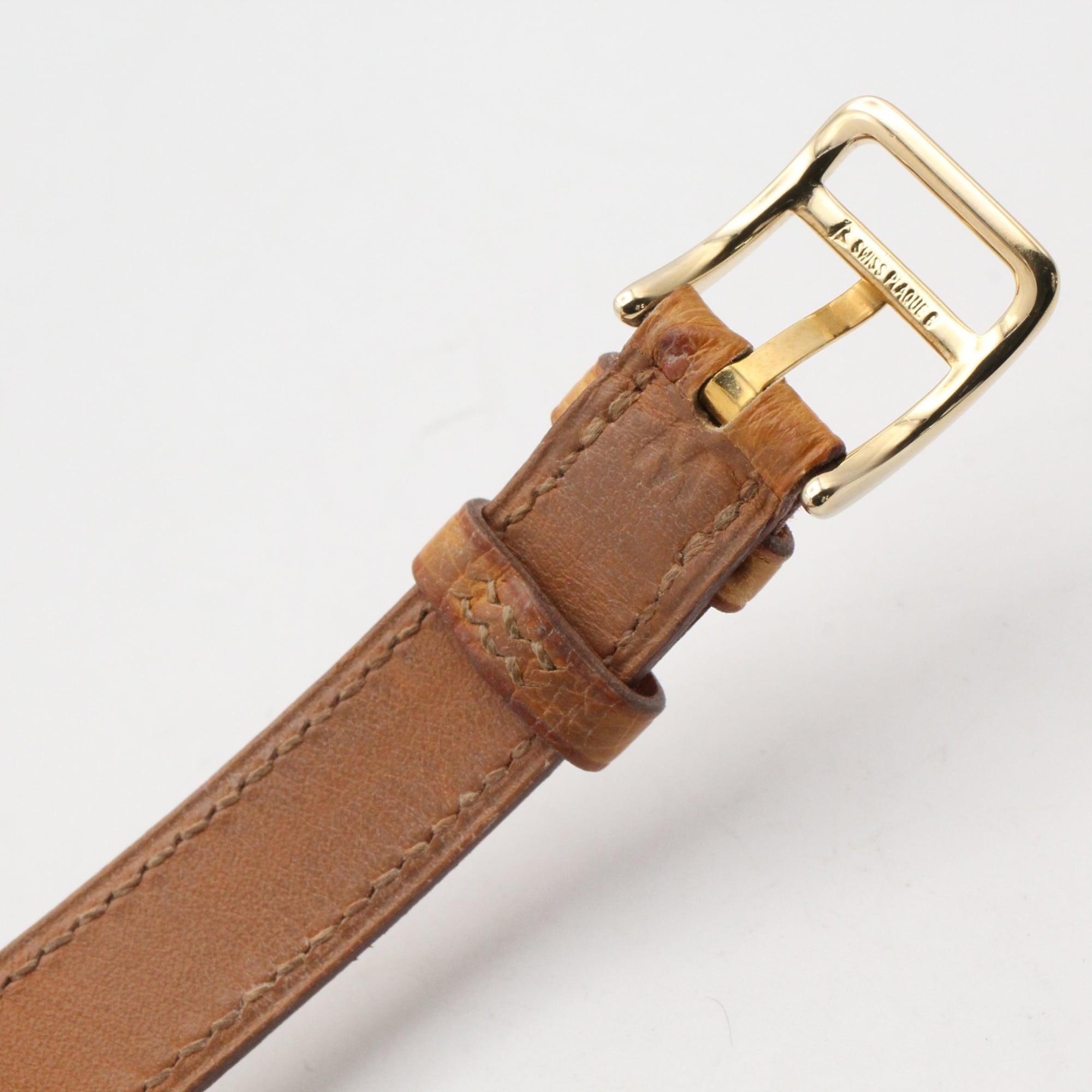 Hermes Kelly Watch, Gold Plated Leather Strap, Ladies' Champagne Color, KE1.201 — Very Good