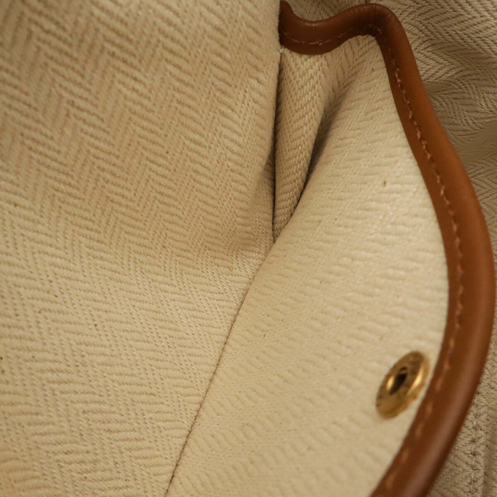 GUCCI GG Emblem Shoulder Bag, Canvas and Leather, Beige/Brown, 821216 — New - Store Return
