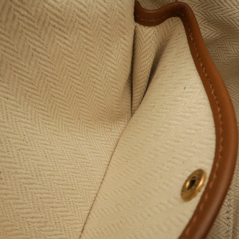 GUCCI GG Emblem Shoulder Bag, Canvas and Leather, Beige/Brown, 821216 — New - Store Return