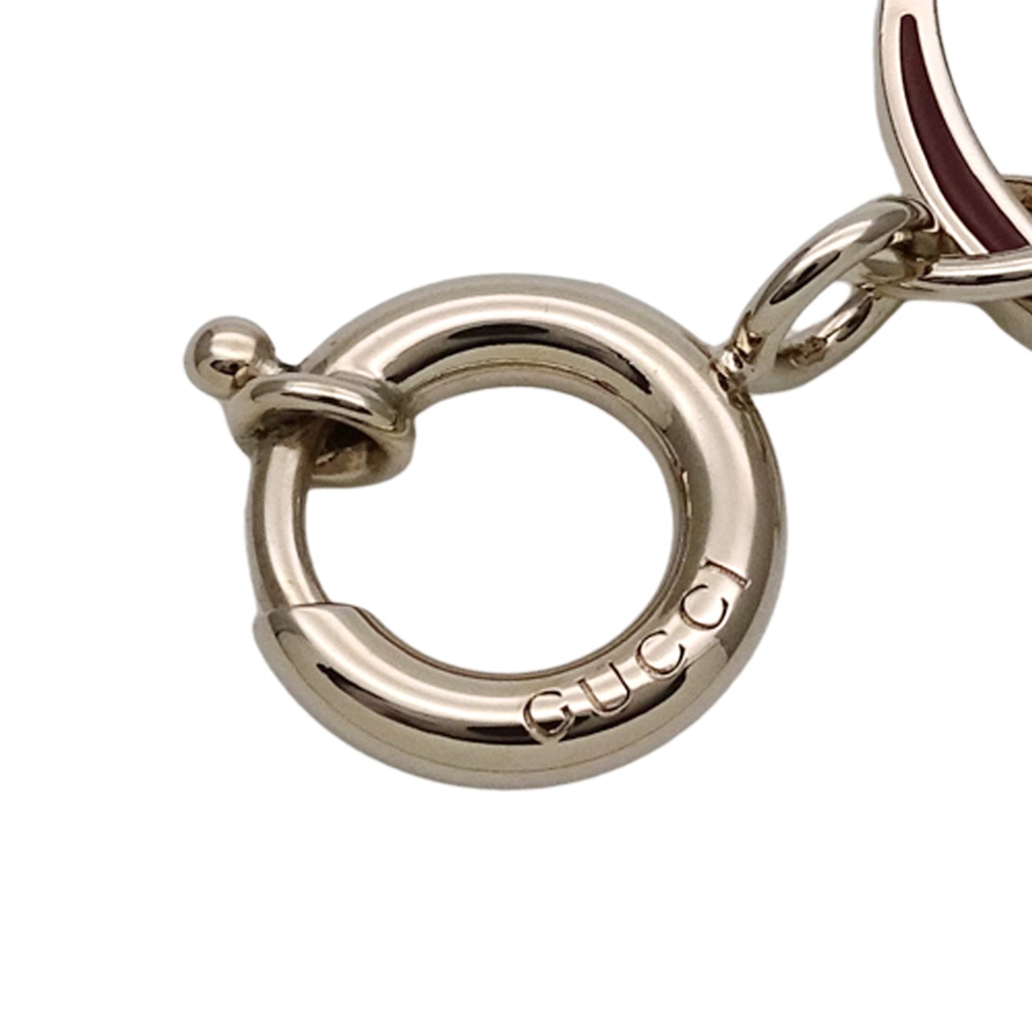 Gucci Jackie Metal Bag Charm for Women, Bordeaux 837066, Champagne Gold Mini