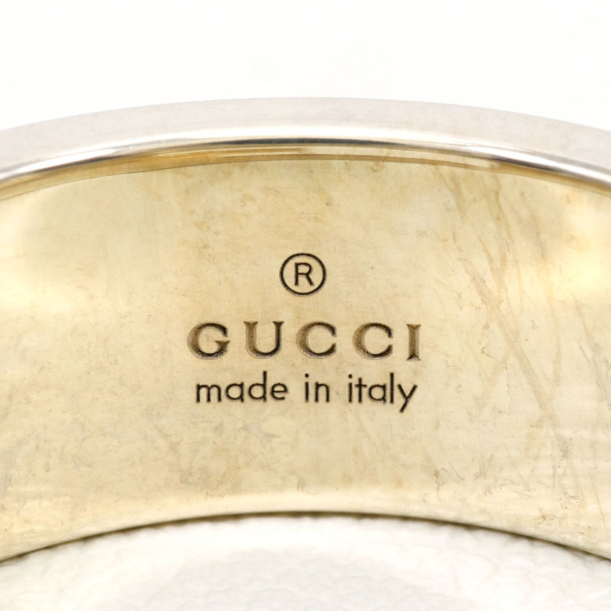 Gucci branded G silver ring, total weight 8.3g, jewelry — Like New