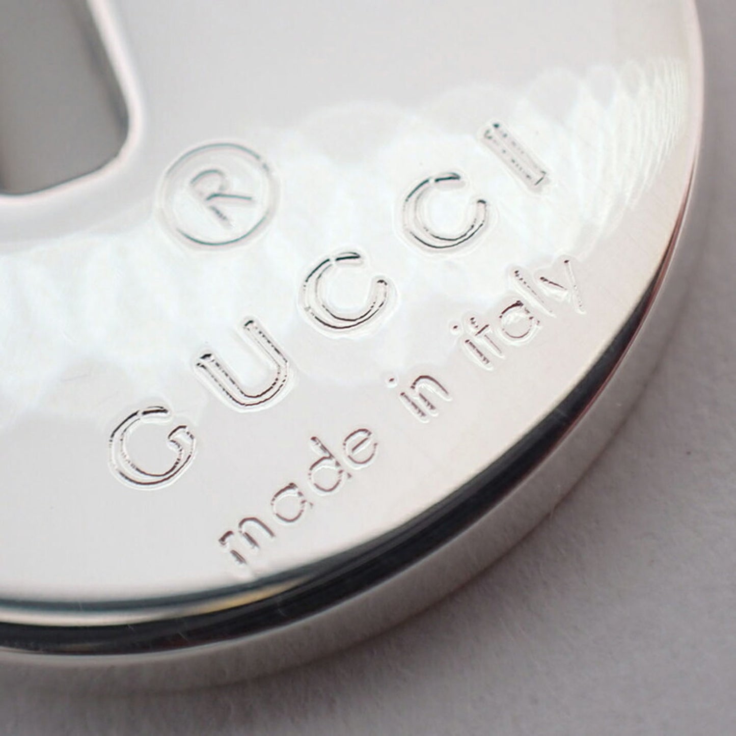 GUCCI 925 No.7 Plate Pendant Necklace