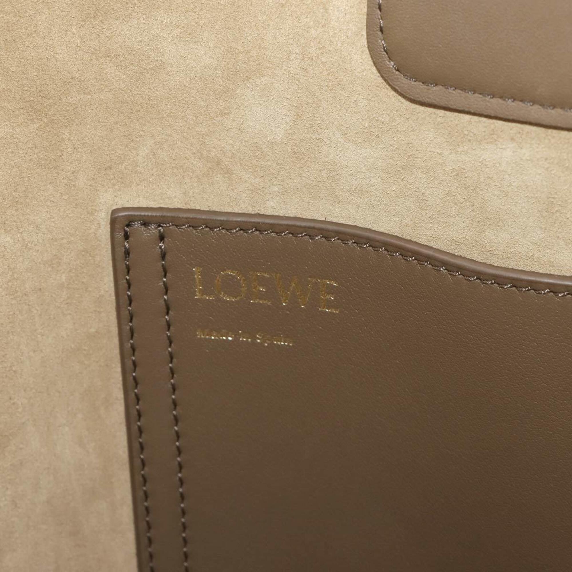 Loewe Pebble Bucket Bag Medium Shoulder Handbag Leather Brown AANBBBMX01 Gold Hardware — Like New