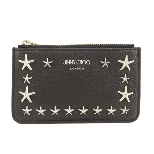 Jimmy Choo Star Motif Coin Case Leather Women's