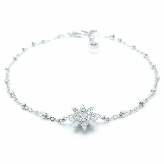 GUCCI Flora Diamond Bracelet, 18K White Gold, Women's, 294532
