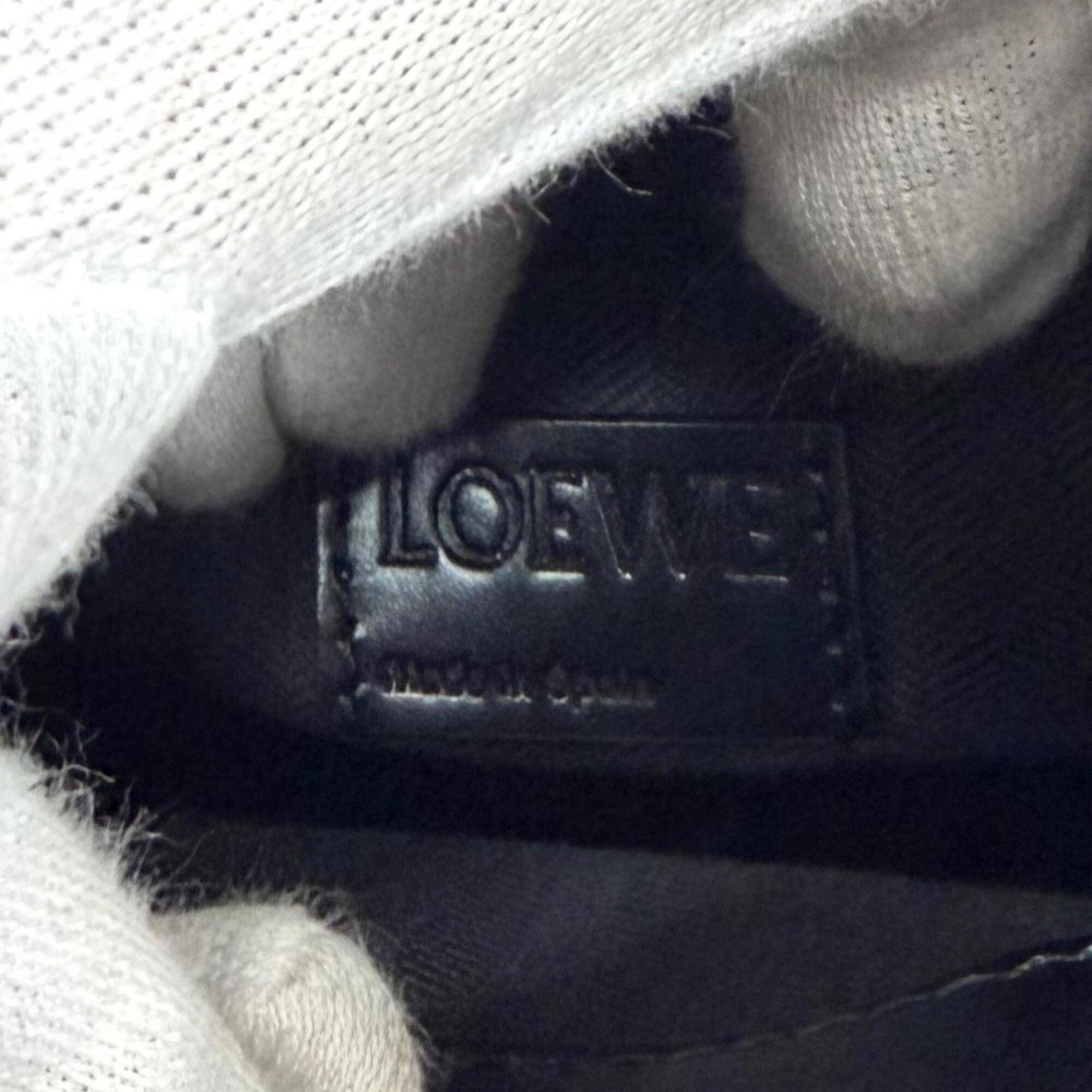 LOEWE A933S30X01 Standard A5 Tote Leather 2-Way Shoulder Bag, Black, Made in Spain, Women's — Like New