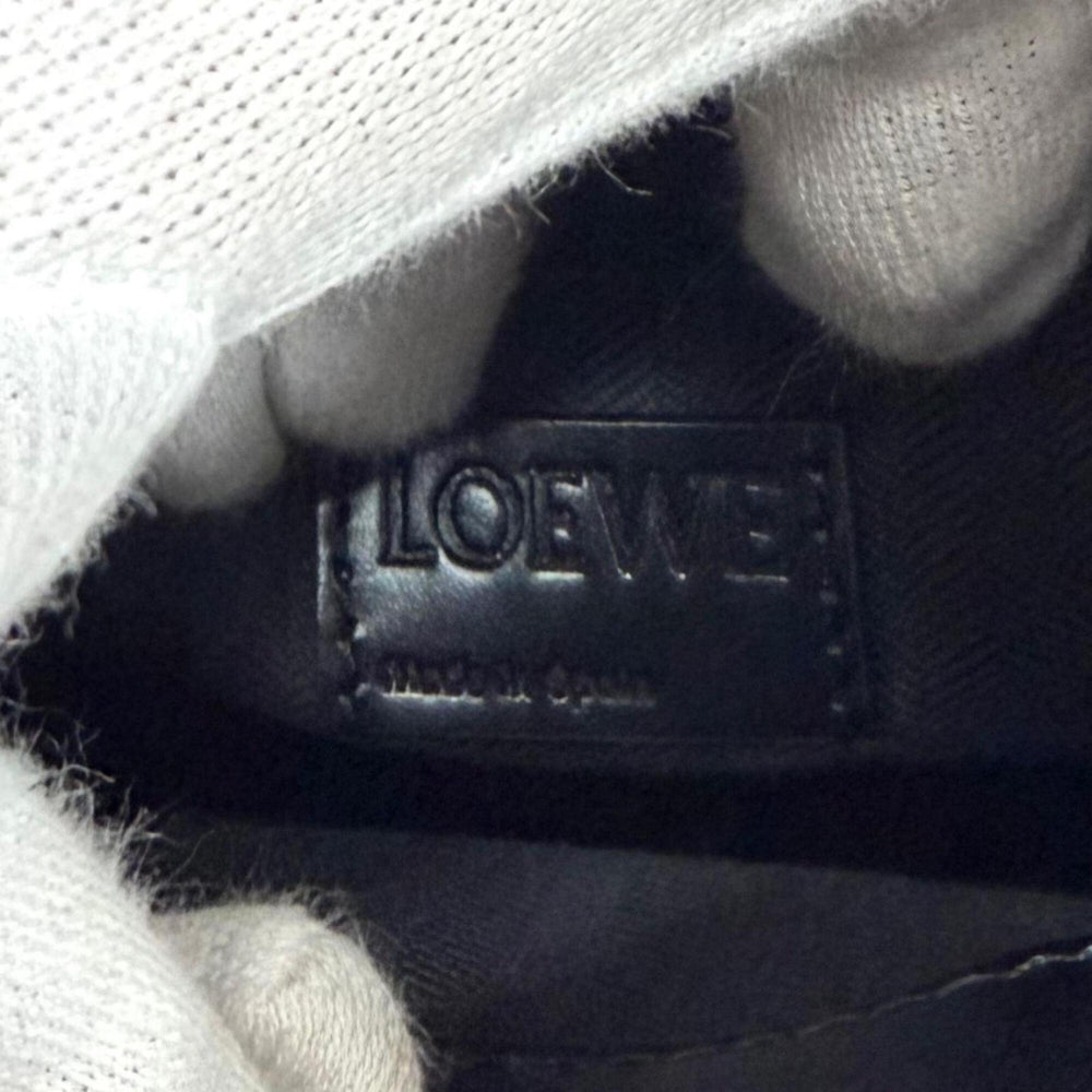 LOEWE A933S30X01 Standard A5 Tote Leather 2-Way Shoulder Bag, Black, Made in Spain, Women's — Like New