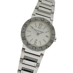 Bulgari BVLGARI Women's Watch, Brand: Date Quartz QZ Stainless Steel SS BB26SS Silver White — Good