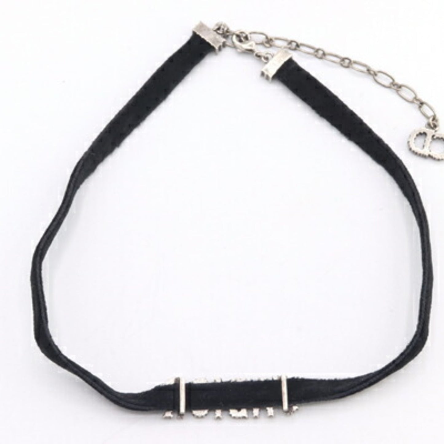 Christian Dior Dior Choker J'ADIOR Black Velvet Metal Rhinestone Necklace for Women