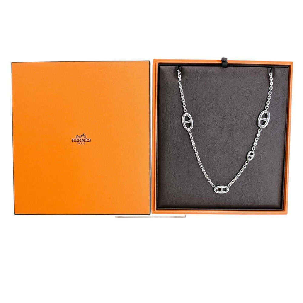 HERMES Farandole Long Necklace Chaine d'Ancre SV925 — Like New
