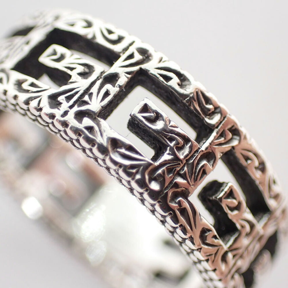 GUCCI 925 Arabesque Square G Ring, Size 14 — Like New