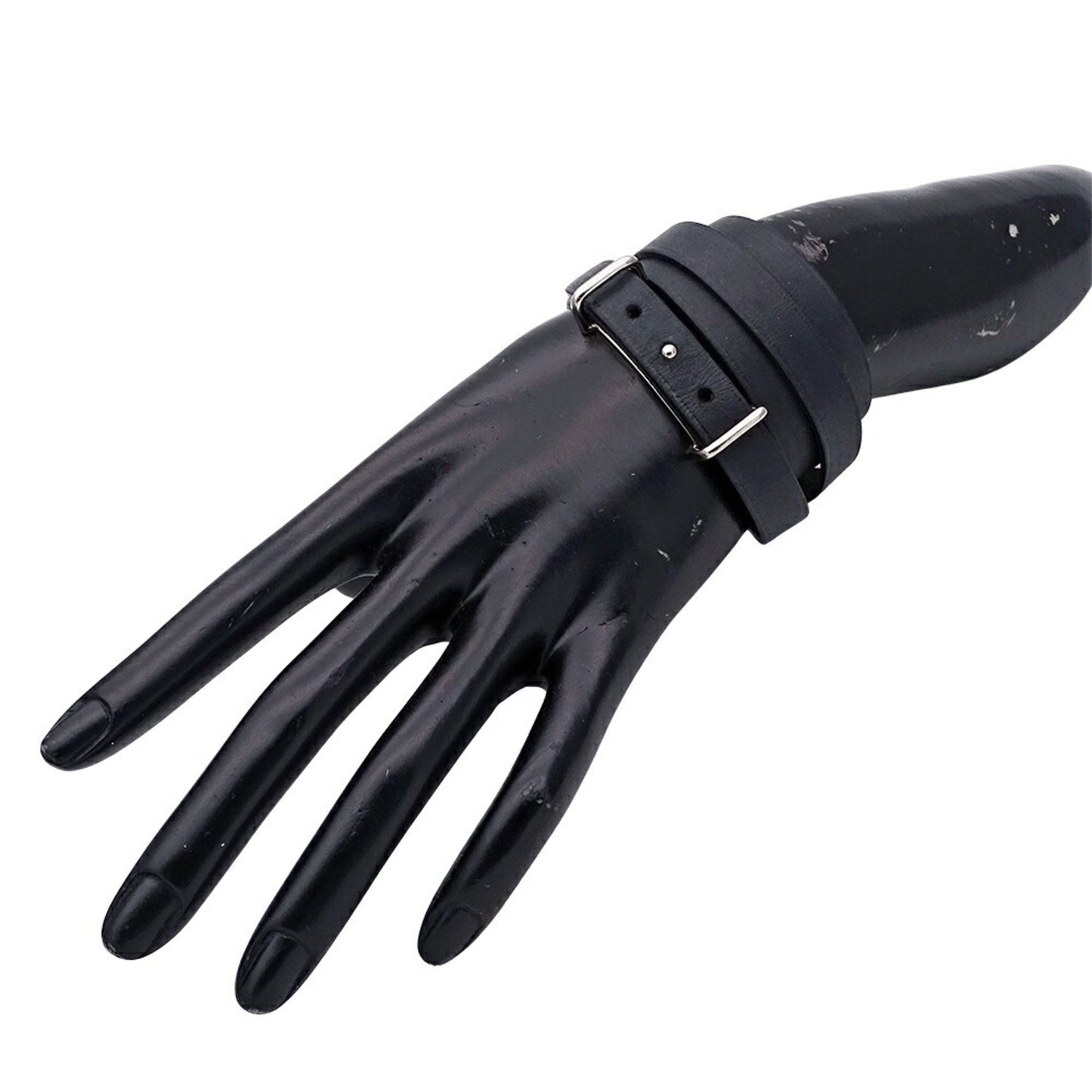 Hermes Hermès Api 2 Long Bracelet/Choker, Black Leather, E Stamp, for Men and Women