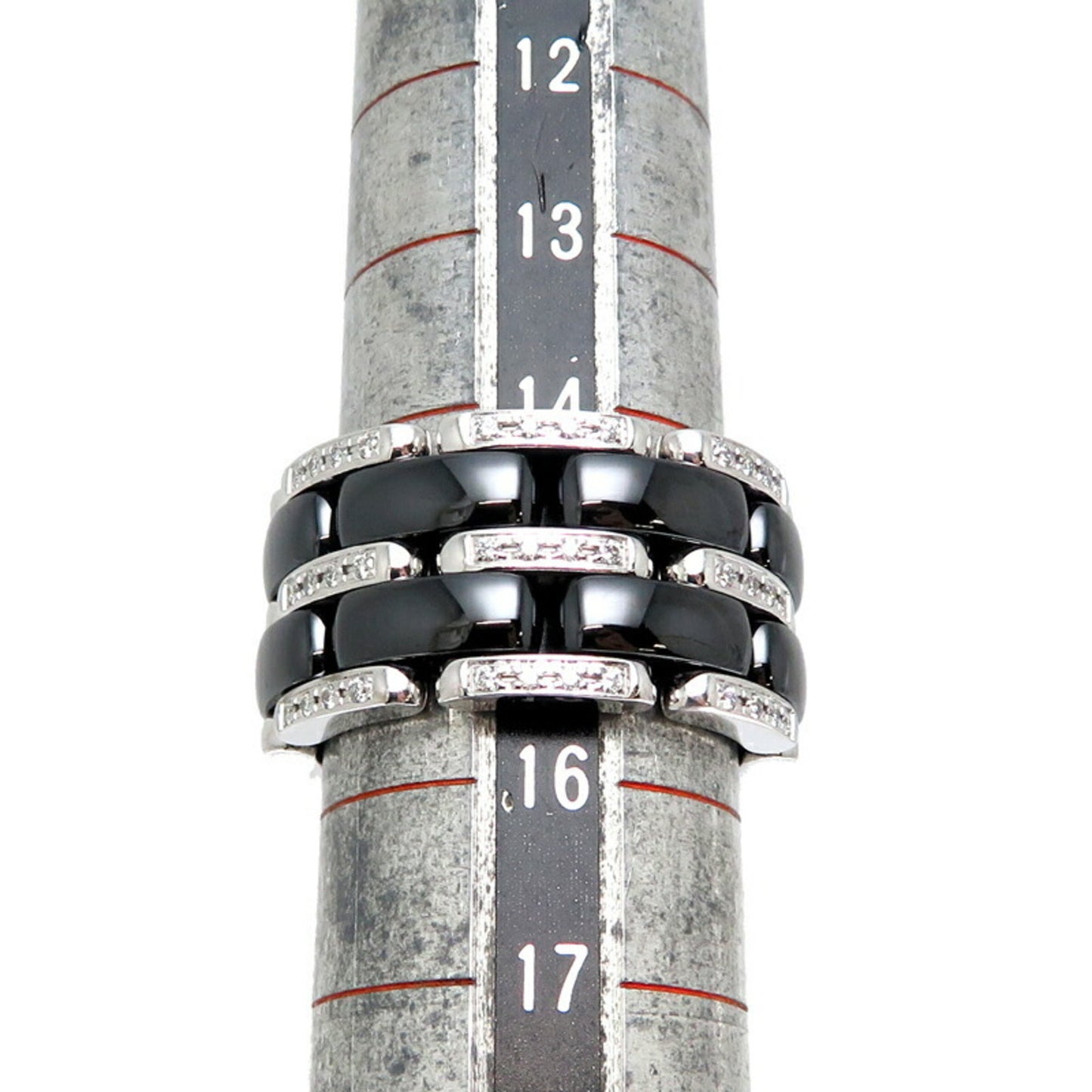 Chanel #56 Ultra Diamond Large Men's Ring, 750 White Gold, Size 15.5