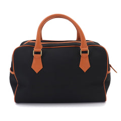 Yves Saint Laurent Boston Handbag, Leather, Black/Brown, Gold Hardware — Like New