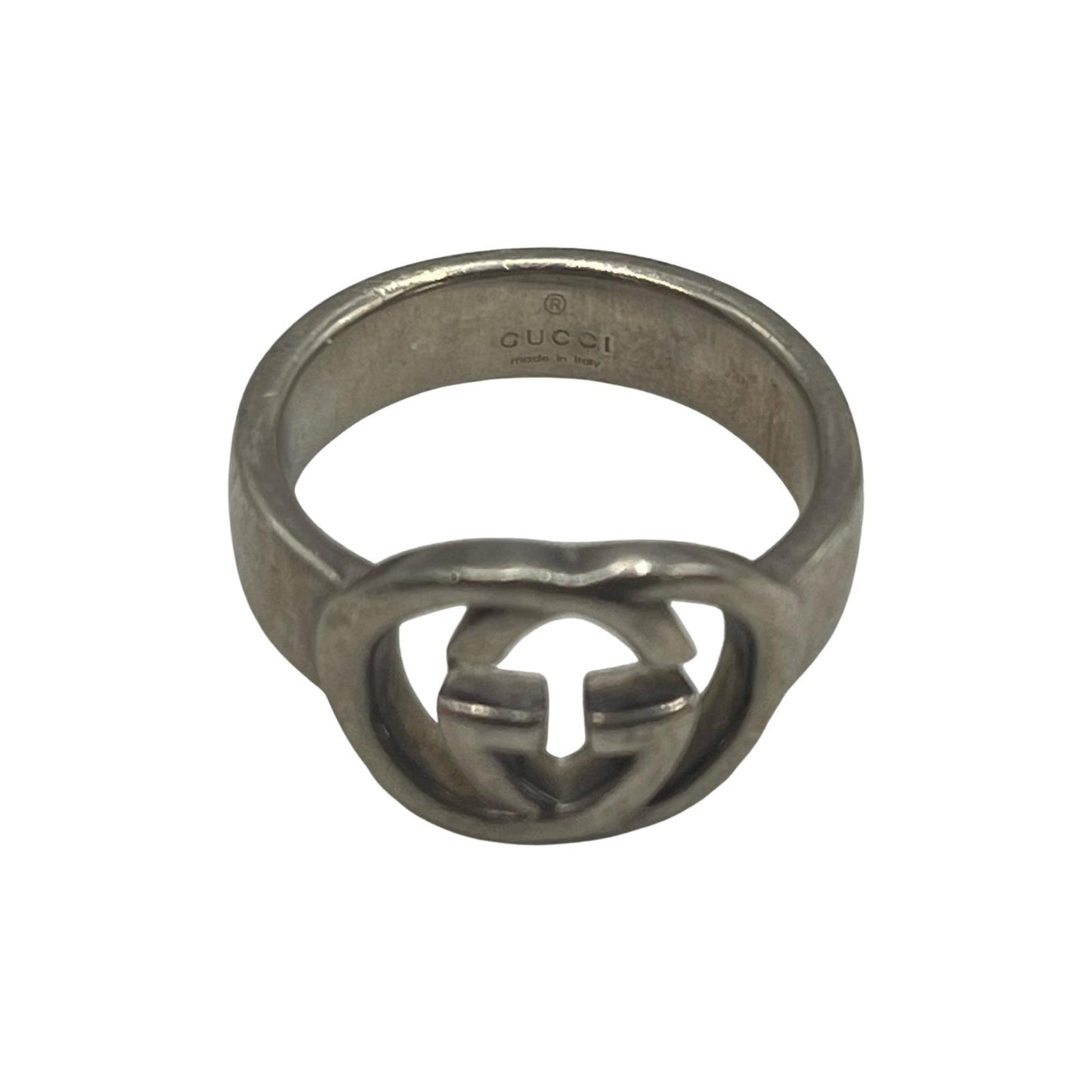Gucci Interlocking Ring, 925 Sterling Silver, Men's