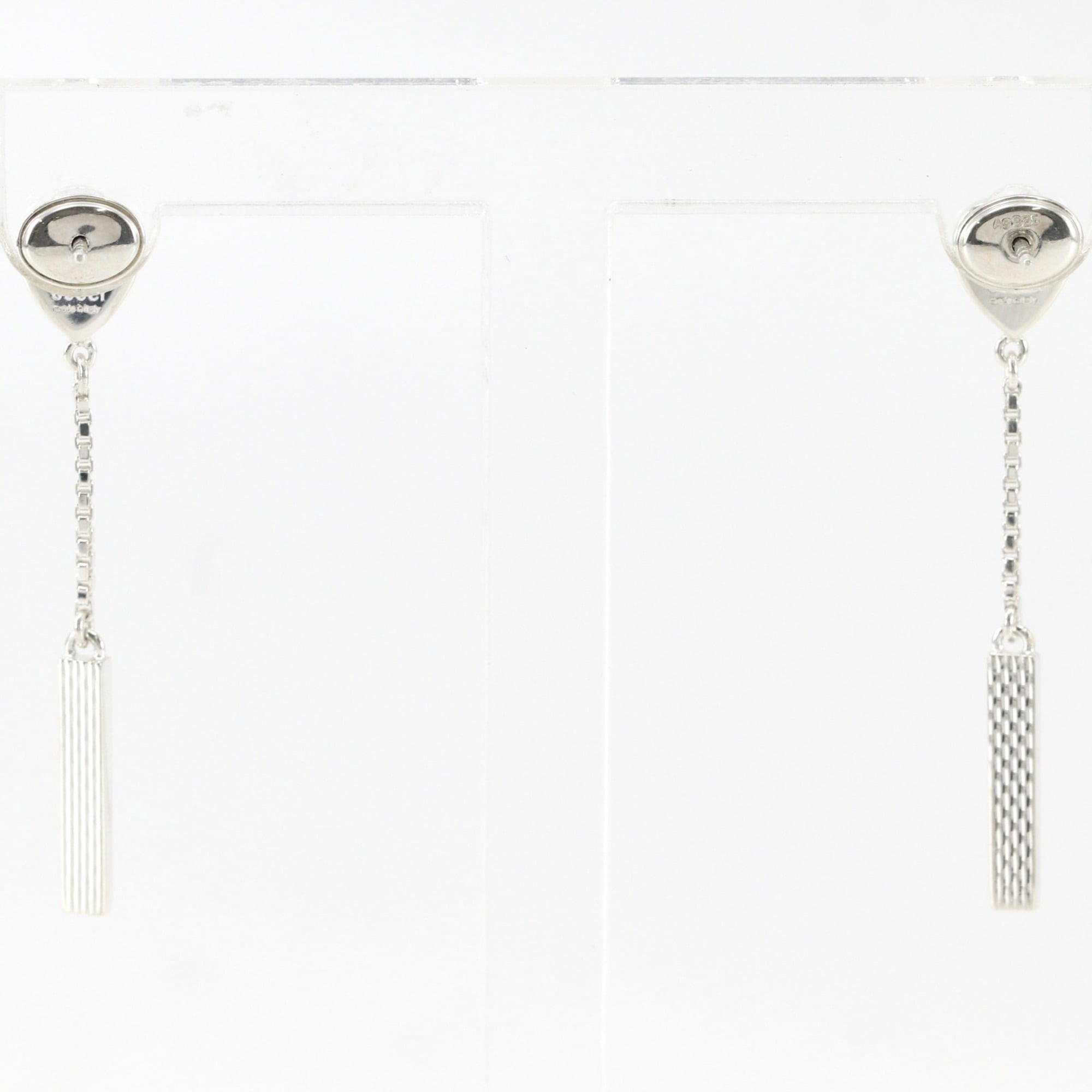 Gucci Heart/Bar Earrings, Sterling Silver 925, Approx. 4.0g, Women's — Like New