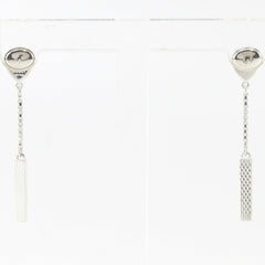 Gucci Heart/Bar Earrings, Sterling Silver 925, Approx. 4.0g, Women's — Like New