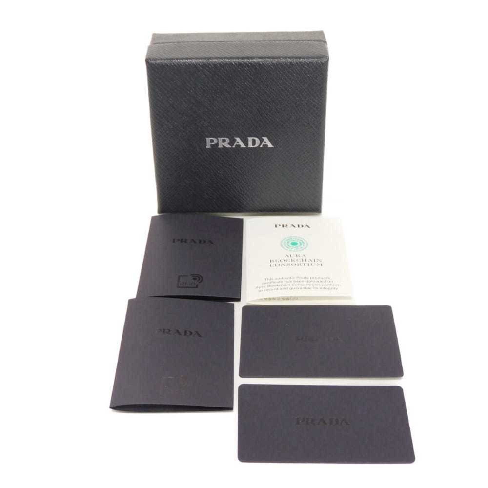 Prada Saffiano Bracelet, Size M, Enamel Blue, Silver Triangle Logo, Avio 2IB289 053 F0154, Men's/Women's — Like New